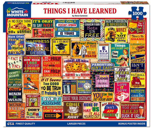 Things I Have Learned (2062pz) - 1000 Piece Jigsaw Puzzle
